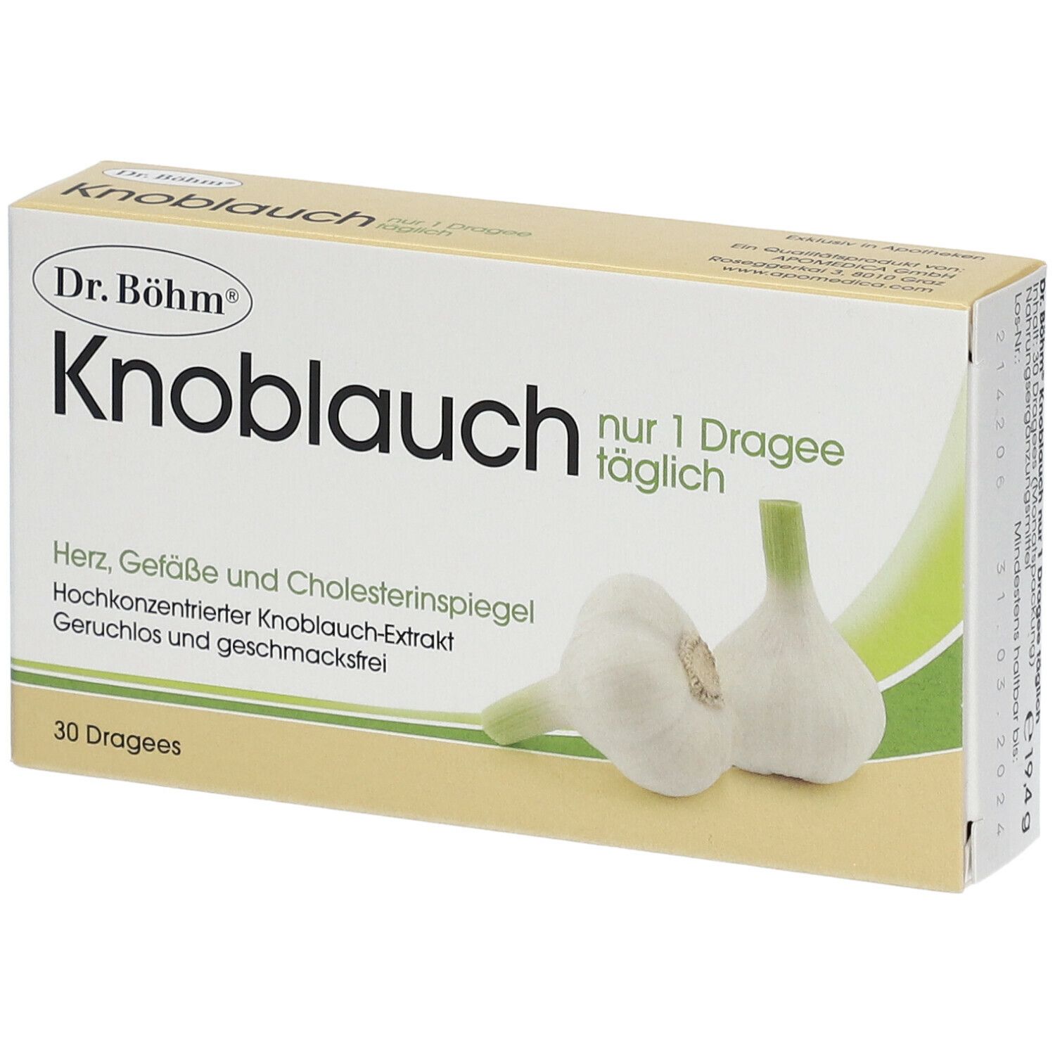 KNOBLAUCH NUR 1 Dragee täglich Dr.Böhm